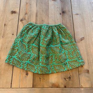 Green and Bronze Brocade Skirt Size 8